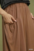 Umgee Flowy Wide Leg Pocket Pants - Desert Sunday
