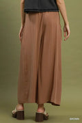 Umgee Flowy Wide Leg Pocket Pants - Desert Sunday