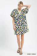 Umgee Polka Dot Print Tunic Dress - Desert Sunday