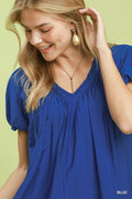 Umgee Ruffle Hem Shift Mini Dress - Desert Sunday