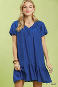 Umgee Ruffle Hem Shift Mini Dress - Desert Sunday