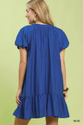 Umgee Ruffle Hem Shift Mini Dress - Desert Sunday