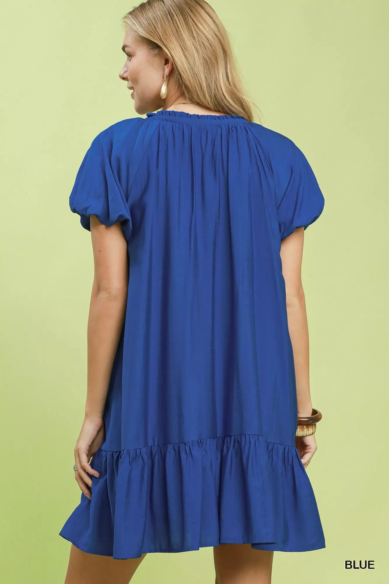 Umgee Ruffle Hem Shift Mini Dress - Desert Sunday