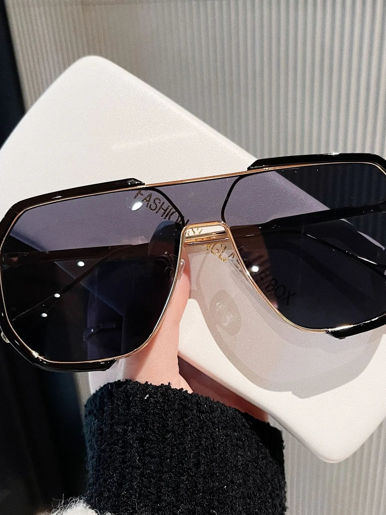 UV Protection Oversized Sunglasses - Desert Sunday
