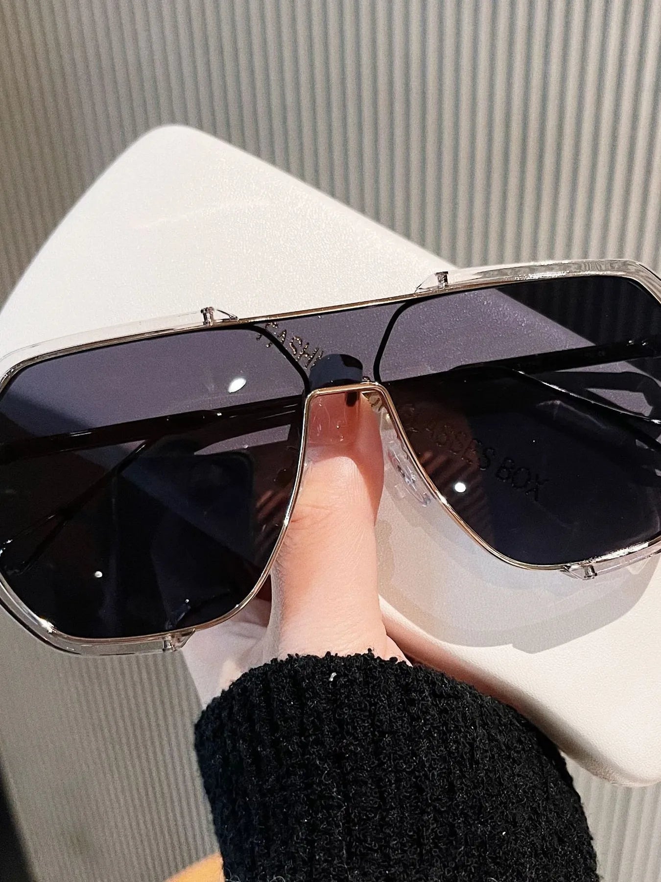 UV Protection Oversized Sunglasses - Desert Sunday