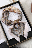 Vintage Paisley Silky Square Scarf - Desert Sunday