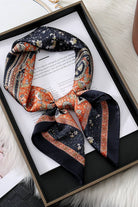 Vintage Paisley Silky Square Scarf - Desert Sunday