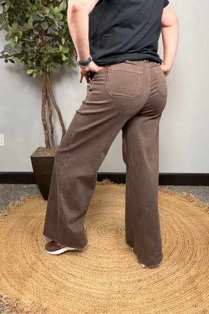 Washed Brown Jeans That Mean Business - Desert Sunday