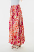 White Birch Full Size High Waisted Floral Woven Skirt - Desert Sunday