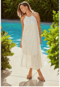 White Eyelet Maxi Dress - Desert Sunday
