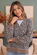 Wild At Heart Leopard Print Sweatshirt - Desert Sunday