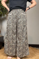 Wild Side Wide Leg Leopard Cargo Pants - Desert Sunday