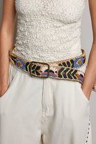 Wildflower Embroidered Cotton Belt - Desert Sunday
