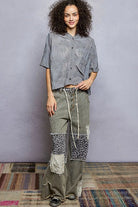 Wildflower Hooded Blouse in Grey - Desert Sunday