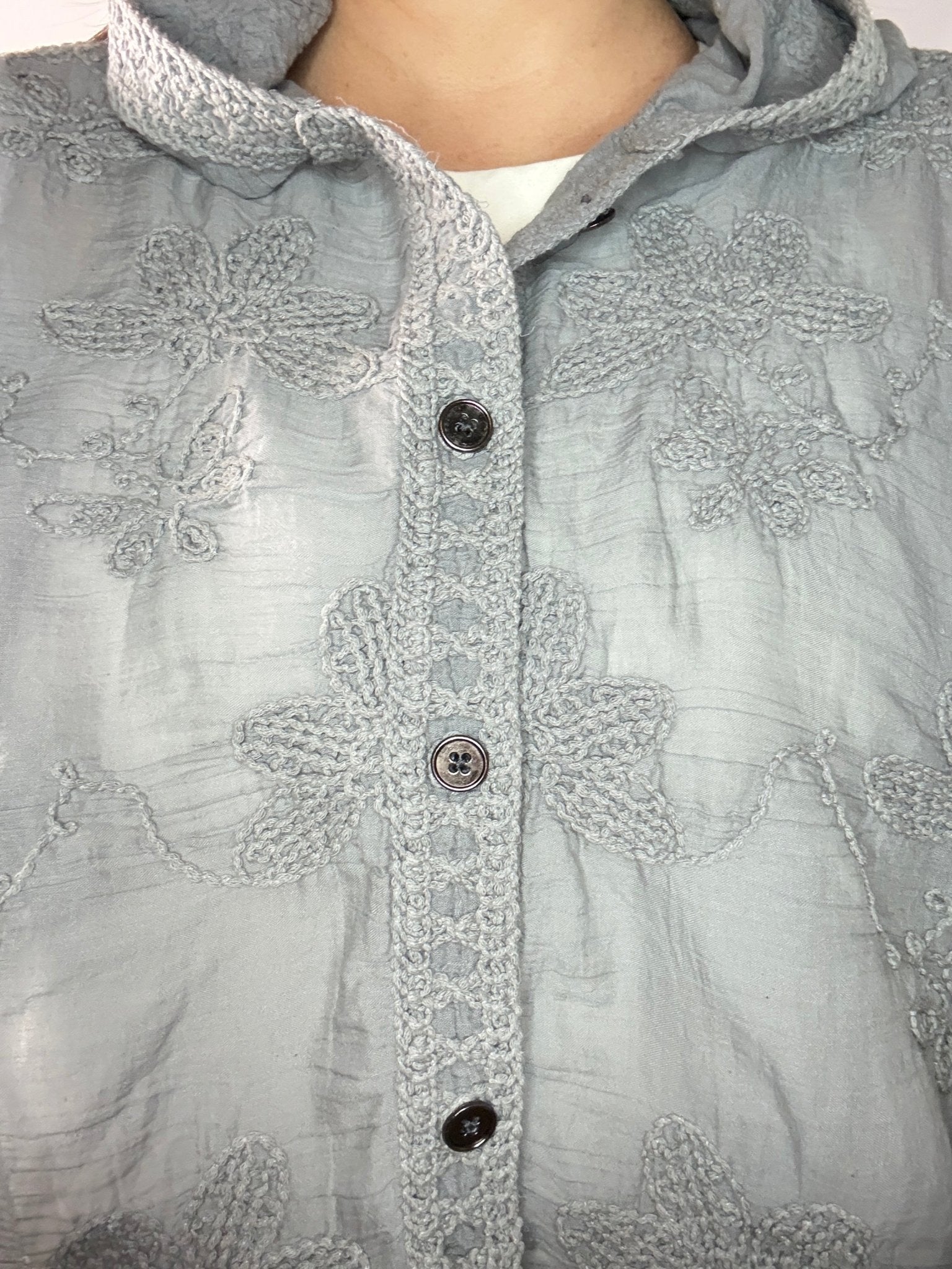 Wildflower Hooded Top in Gray - Desert Sunday