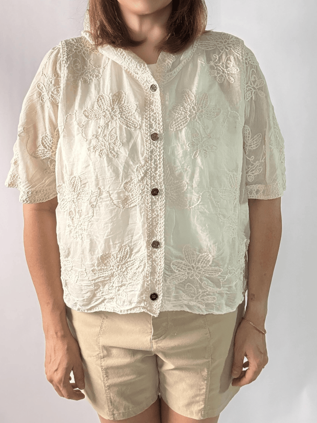 Wildflower Hooded Top in Natural - Desert Sunday