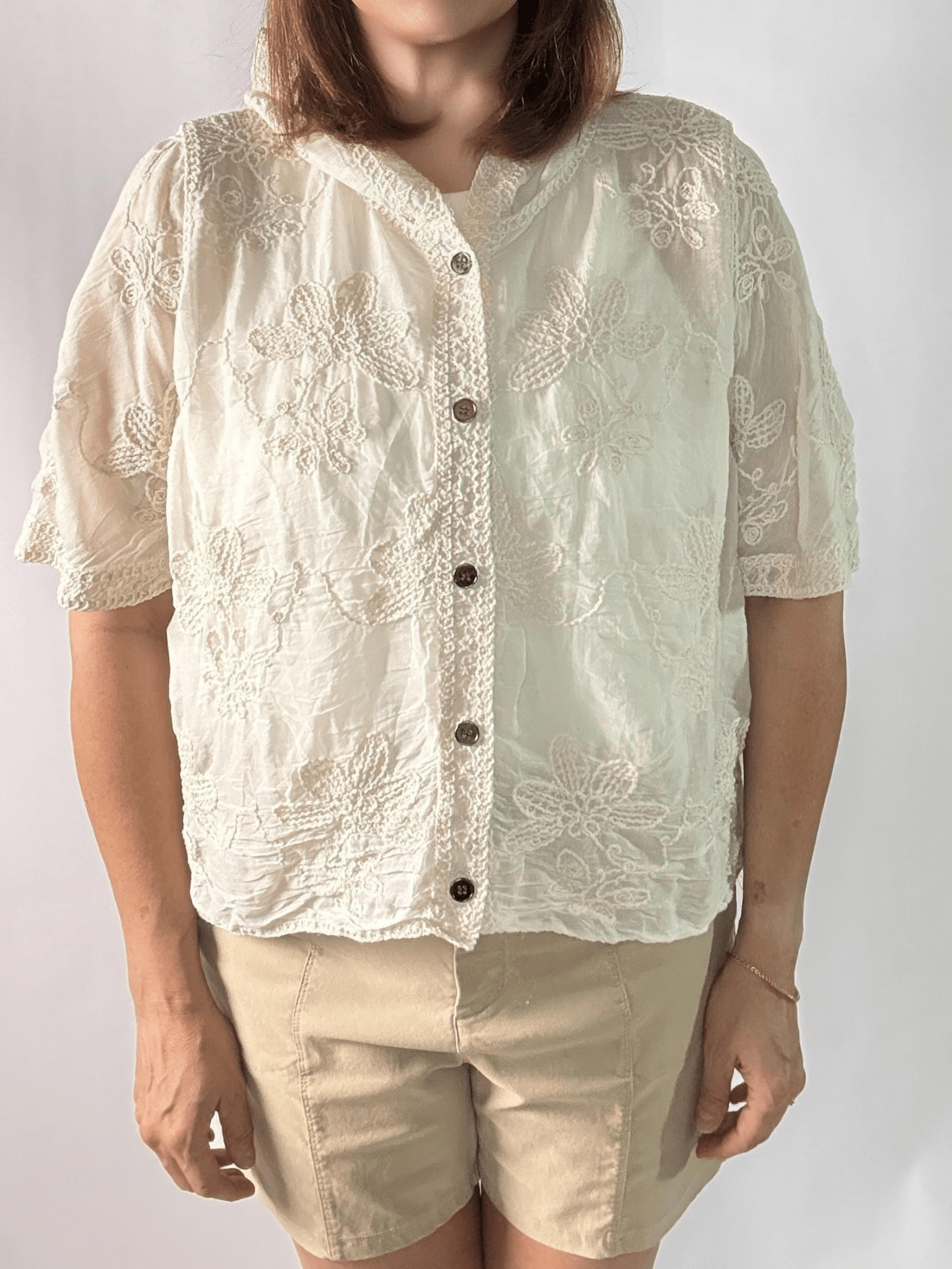 Wildflower Hooded Top in Natural - Desert Sunday