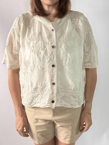 Wildflower Hooded Top in Natural - Desert Sunday