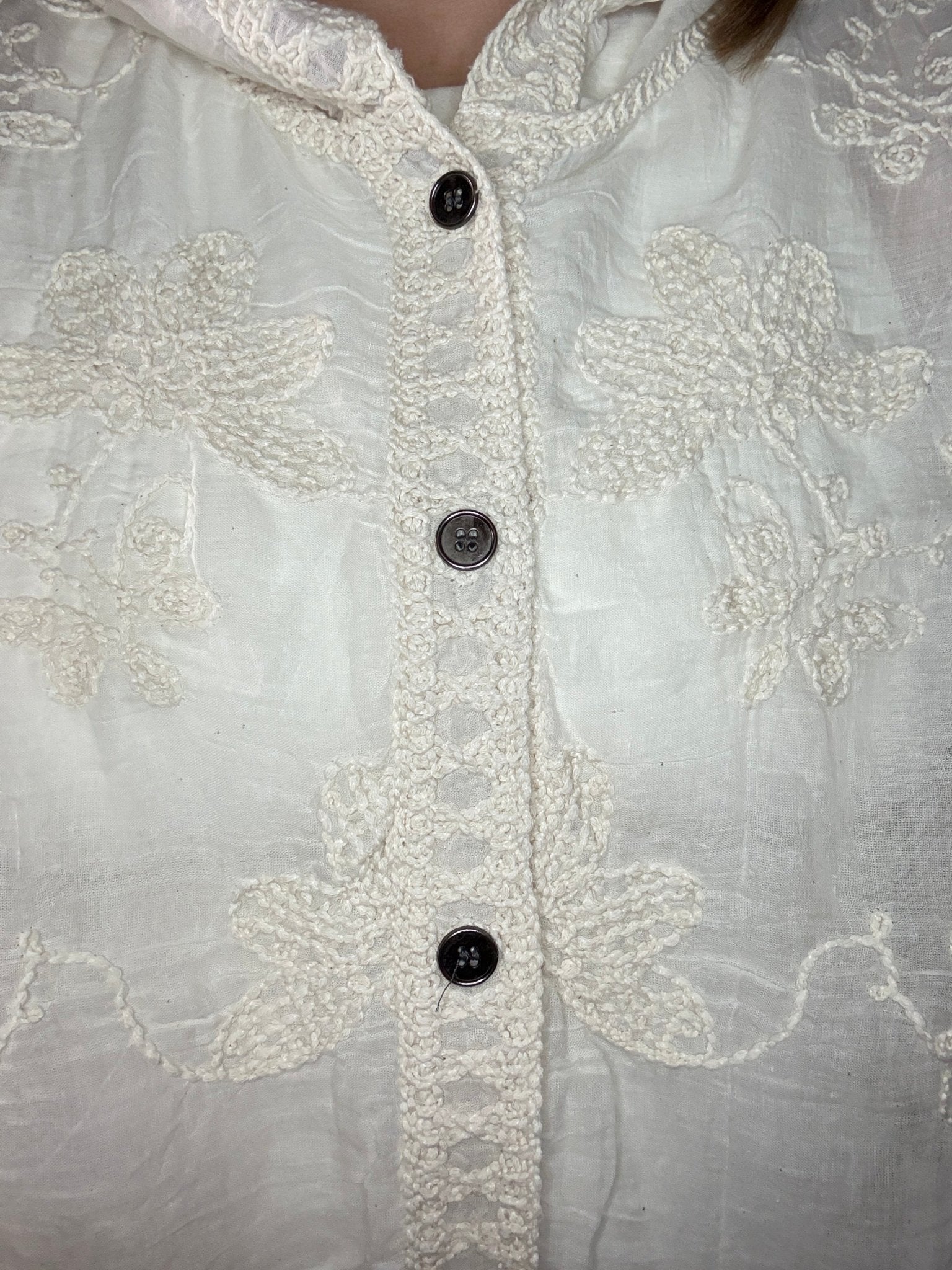 Wildflower Hooded Top in Natural - Desert Sunday