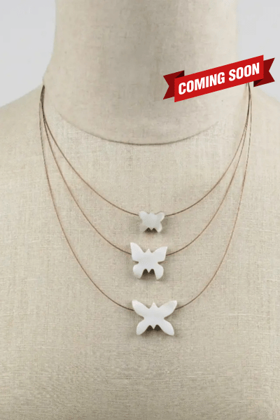 Yara Butterfly Necklace - Desert Sunday