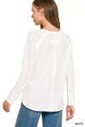 Zenana Baby Waffle Long Sleeve Top - Desert Sunday
