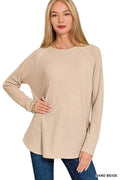 Zenana Baby Waffle Long Sleeve Top - Desert Sunday