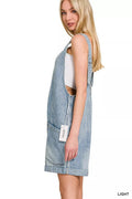 Zenana Denim Short Overalls - Desert Sunday