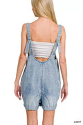 Zenana Denim Short Overalls - Desert Sunday