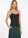 Zenana Double Layered Round Neck Spaghetti Cami - Desert Sunday