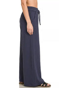 Zenana Drawstring French Terry Wide Leg Sweatpants - Desert Sunday