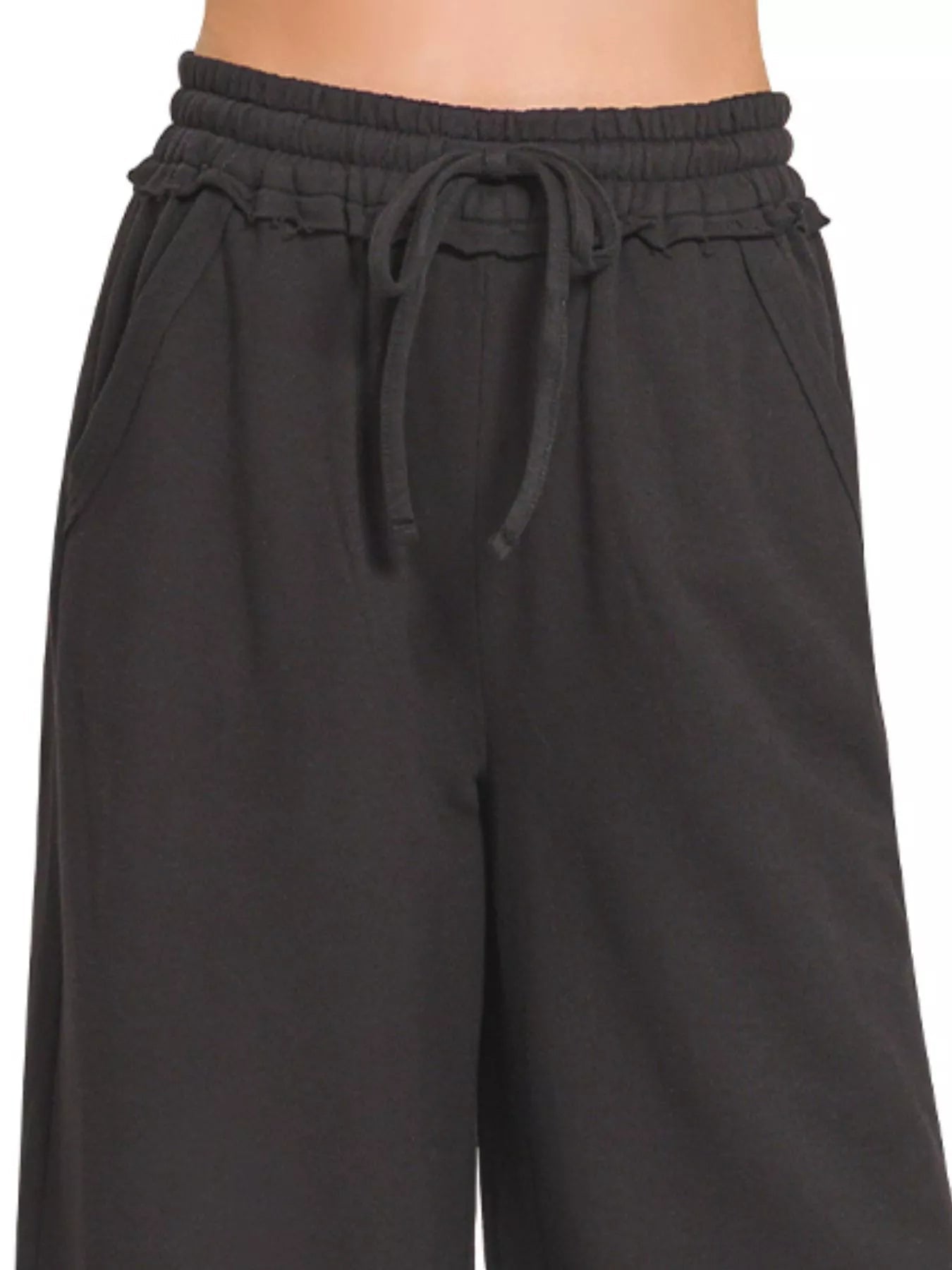 Zenana French Terry Wide Leg Sweatpants - Desert Sunday