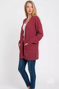 Zenana Open Front Sweater Cardigan - Desert Sunday