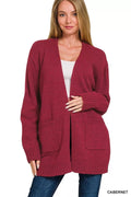 Zenana Open Front Sweater Cardigan - Desert Sunday