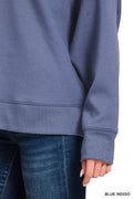 Zenana Scuba Collared Pullover & Center Seam Pants Set - Desert Sunday