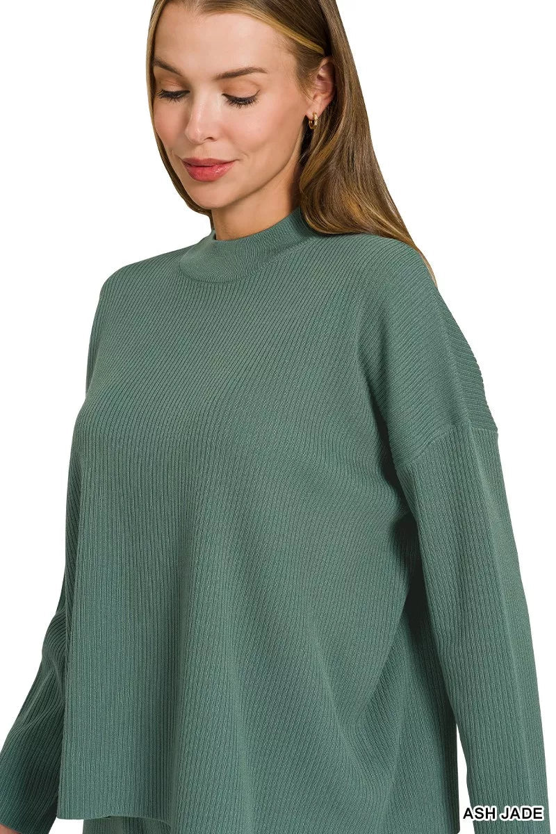 Zenana Viscose Sweater Top & Pants Set - Desert Sunday