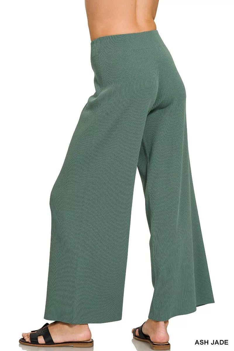 Zenana Viscose Sweater Top & Pants Set - Desert Sunday