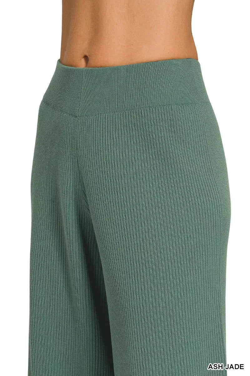 Zenana Viscose Sweater Top & Pants Set - Desert Sunday