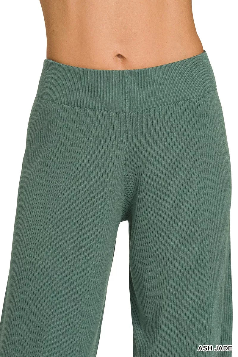 Zenana Viscose Sweater Top & Pants Set - Desert Sunday