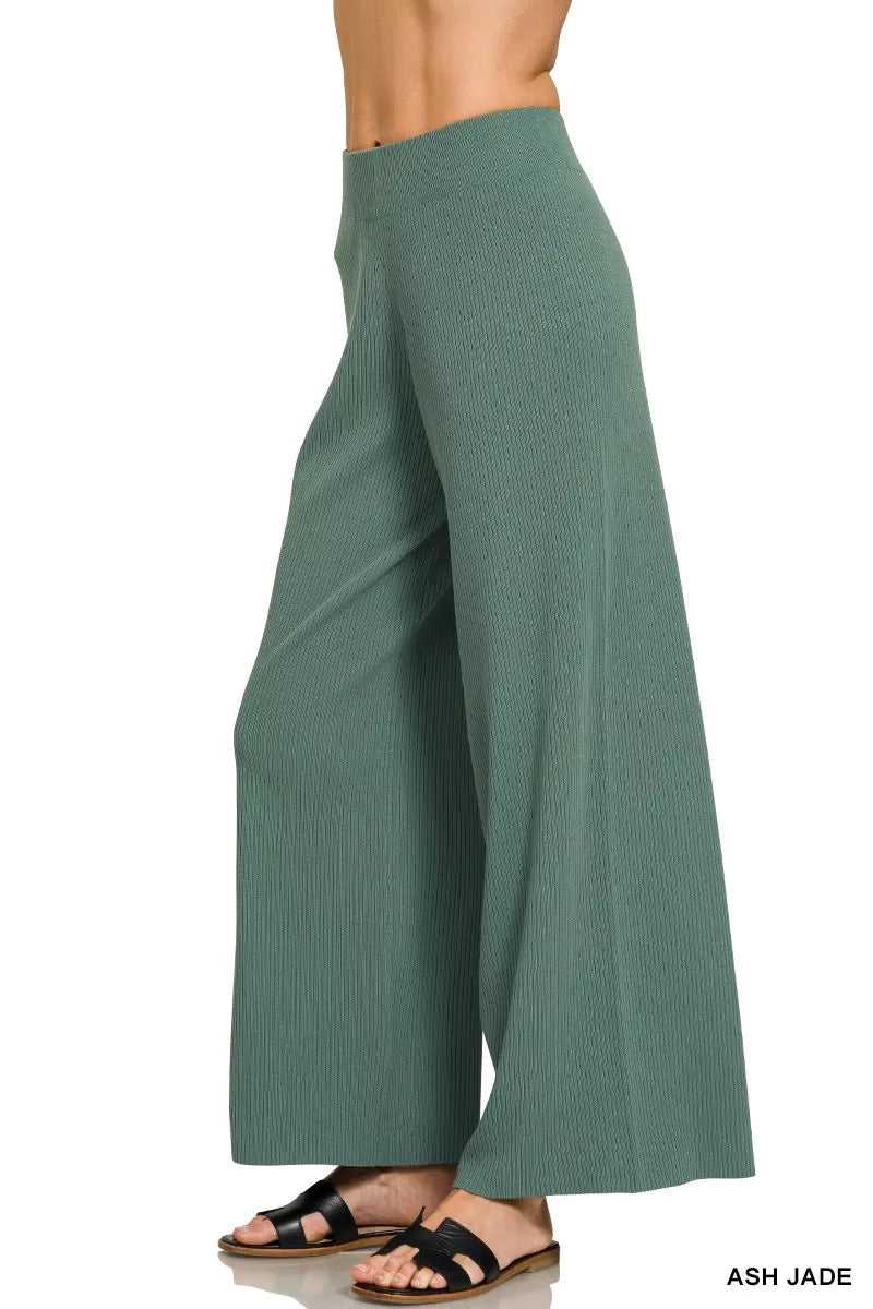 Zenana Viscose Sweater Top & Pants Set - Desert Sunday