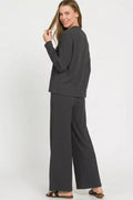 Zenana Viscose Sweater Top & Pants Set - Desert Sunday